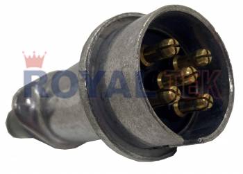 ENCHUFE PARA ACOPLADO ROYALTEK TIPO TRILER DE 5 CONTACTOS (METALICA) - SOLO ENCHUFE ---
